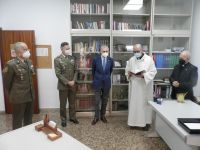 Bendición de la sede de CPC Barcelona (Gral. Broch, TG. Aznar, TG. Barbudo, SER. Omella y Pater Orpinell)